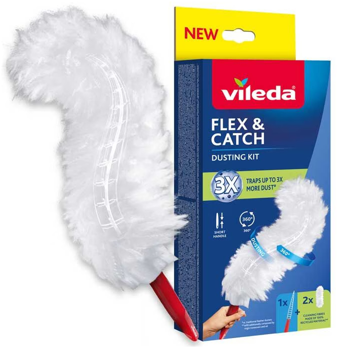 VILEDA CATTURA POLVERE MANICO + 2 RICARICHE