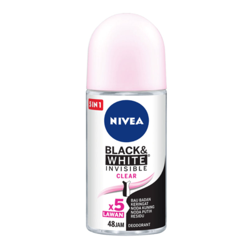 NIVEA DEO ROLL-ON 50 ML BLACK & WHITE INVISIBLE CLEAR
