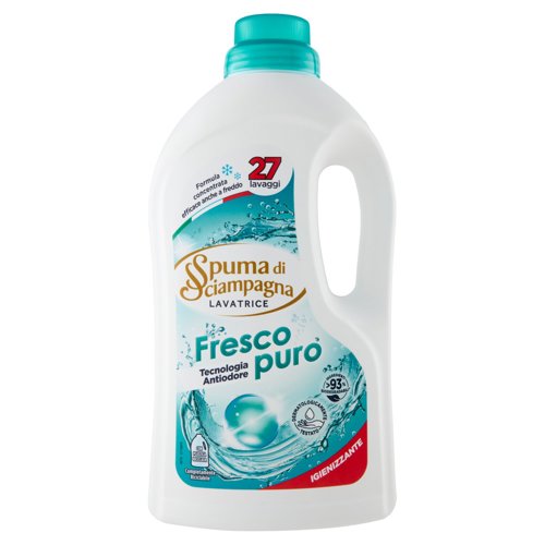 SPUMA DI SCIAMPAGNA LIQUIDO LAVATRICE 27 LAVAGGI FRESCO PURO