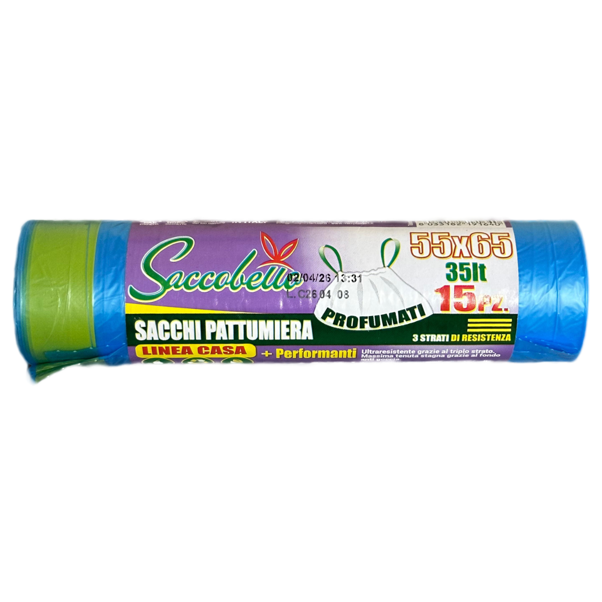 SACCO 55X65 PROFUMATO BLU 15PZ SACCOBELLO