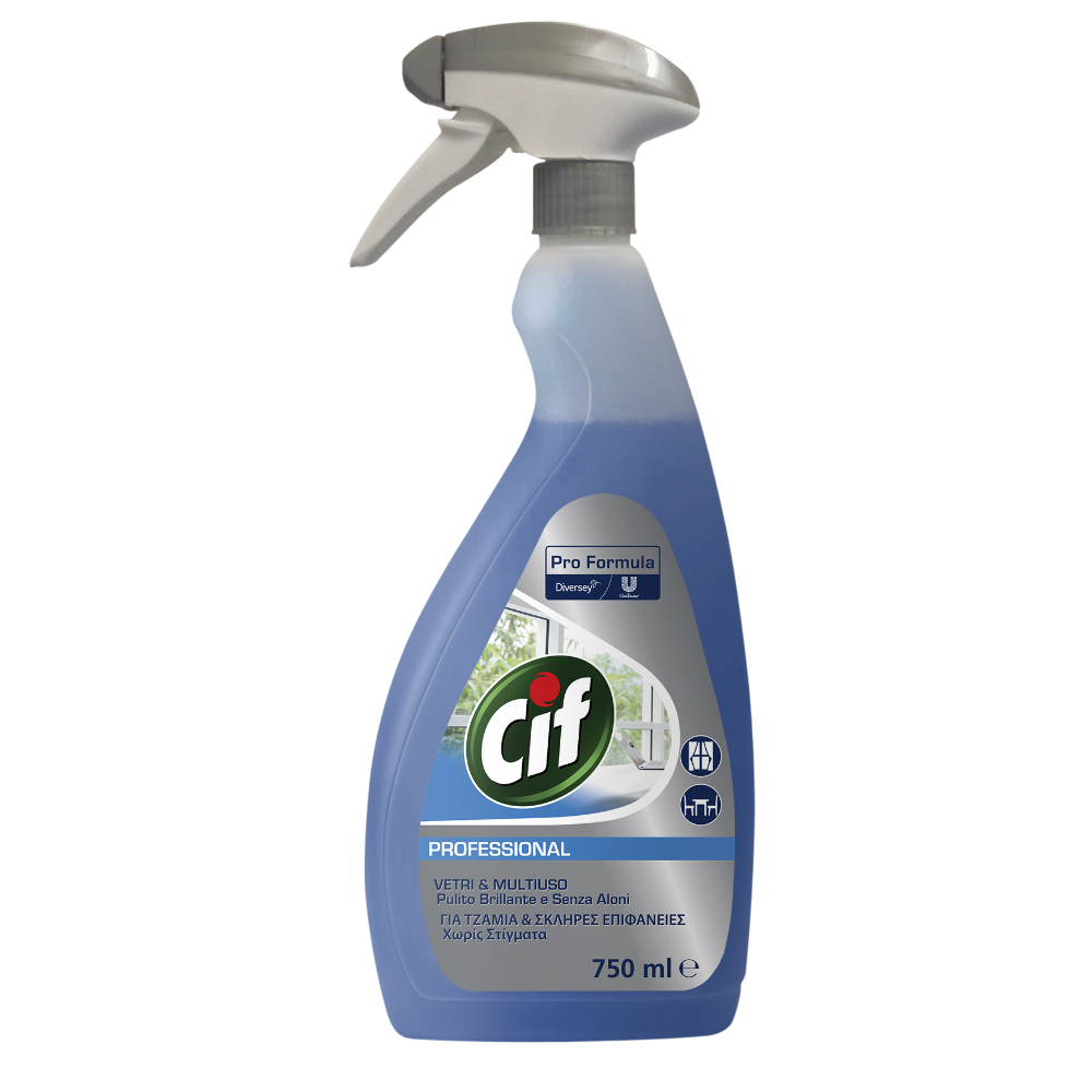 CIF PROFESSIONAL SGRASSATORE MULTIUSO VETRI 750 ML