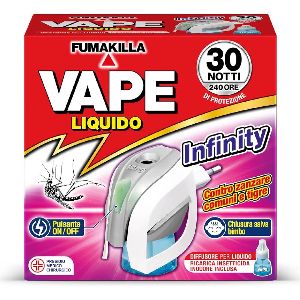 VAPE INSETTICIDA LIQUIDO INFINITY BASE + RICARICA 30 NOTTI