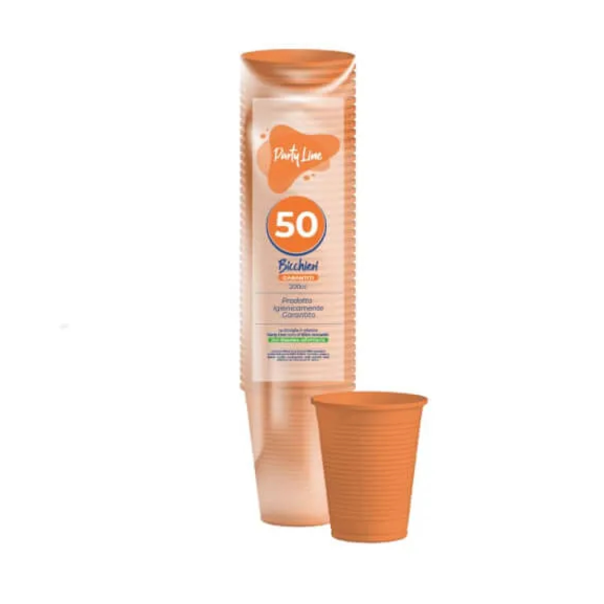 PARTYLINE BICCHIERI ACQUA 200CC 50PZ ARANCIONI