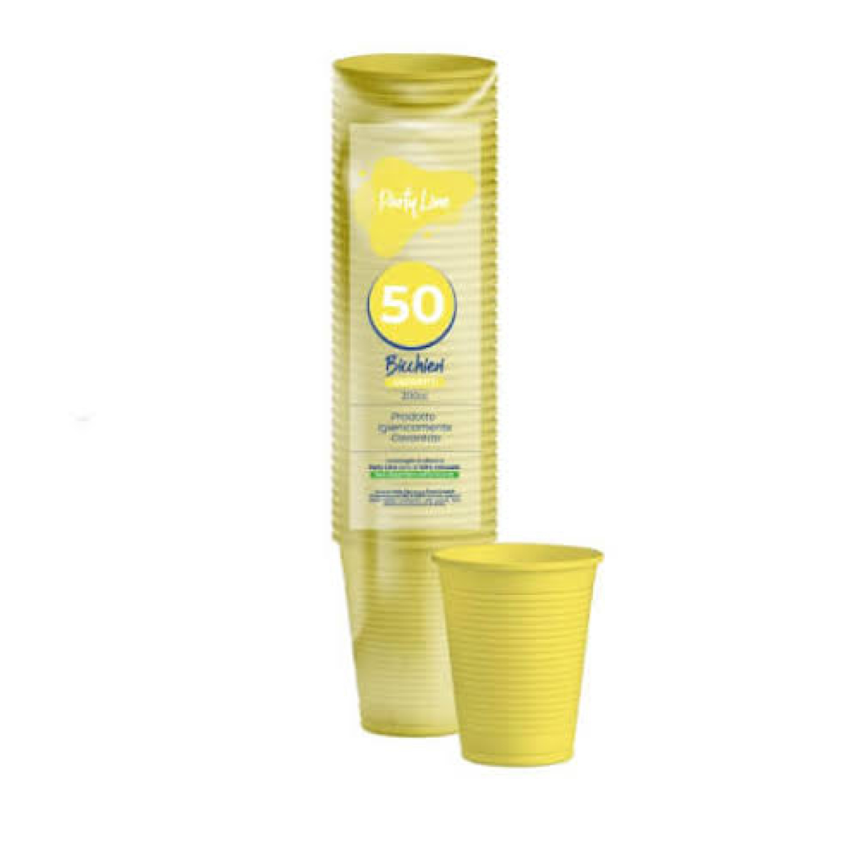 PARTYLINE BICCHIERI ACQUA 200CC 50PZ GIALLI