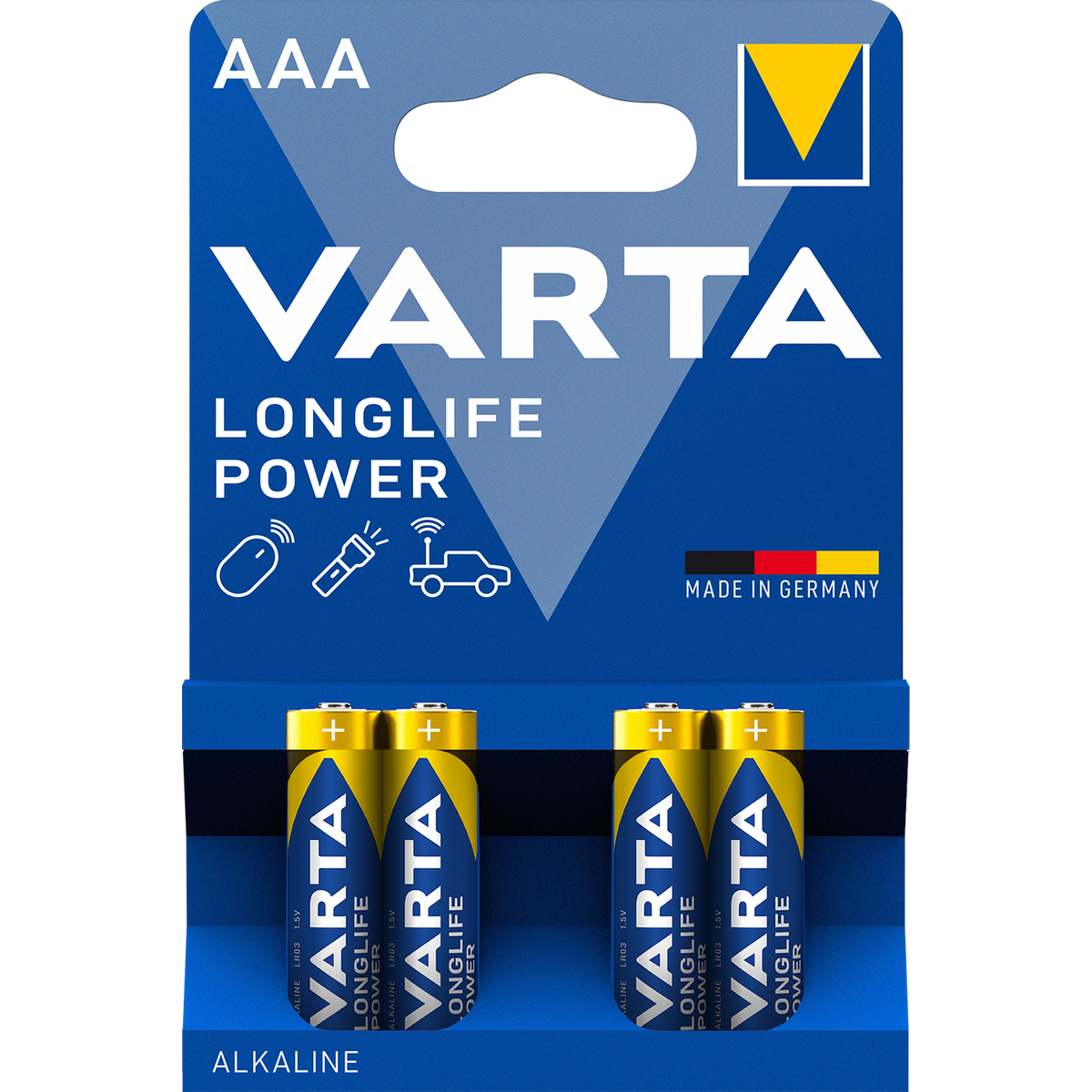 VARTA BATTERIE ALKALINE MINISTILO AAA 4 PZ LONGLIFE POWER
