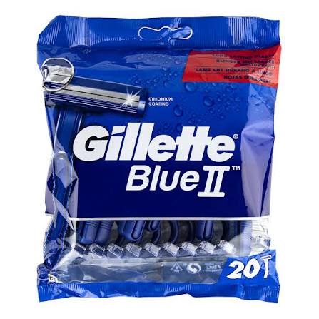 . . . . . . . . . . . GILLETTE BILAMA  BLU II 20 PEZZI  RADI E GETTA BUSTA