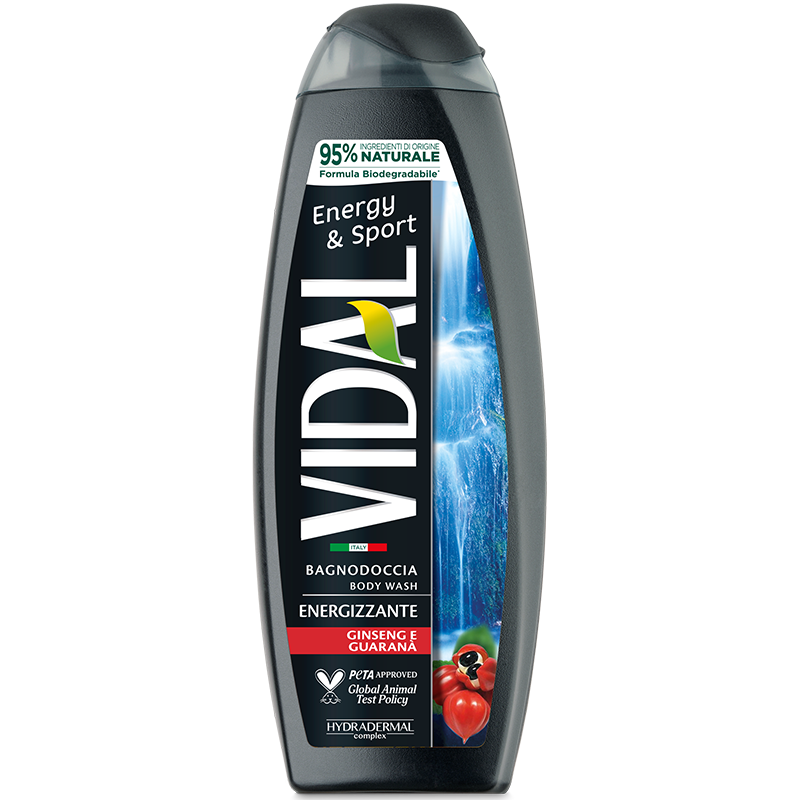 VIDAL BAGNO SCHIUMA 500 ML ENERGY SPORT GINSENG GUARANA