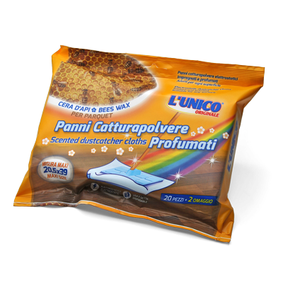 UNICO PANNO PROFUMATO IMPREGNATO CERA D'API 22 PZ