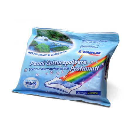 UNICO PANNO PROFUMATO IMPREGNATO MUSCHIO BIANCO 22 PZ