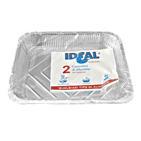 IDEAL TEGLIE ALLUMINIO 8 PORZIONI 2 PZ SENZA COPERCHIO