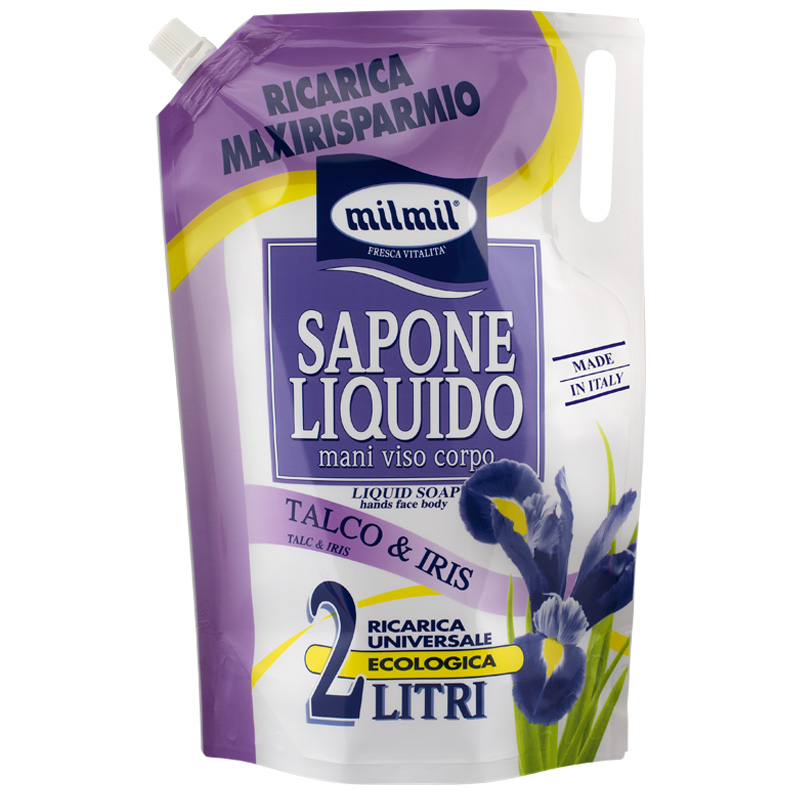MIL MIL SAPONE LIQUIDO 2 LT RICARICA TALCO E IRIS