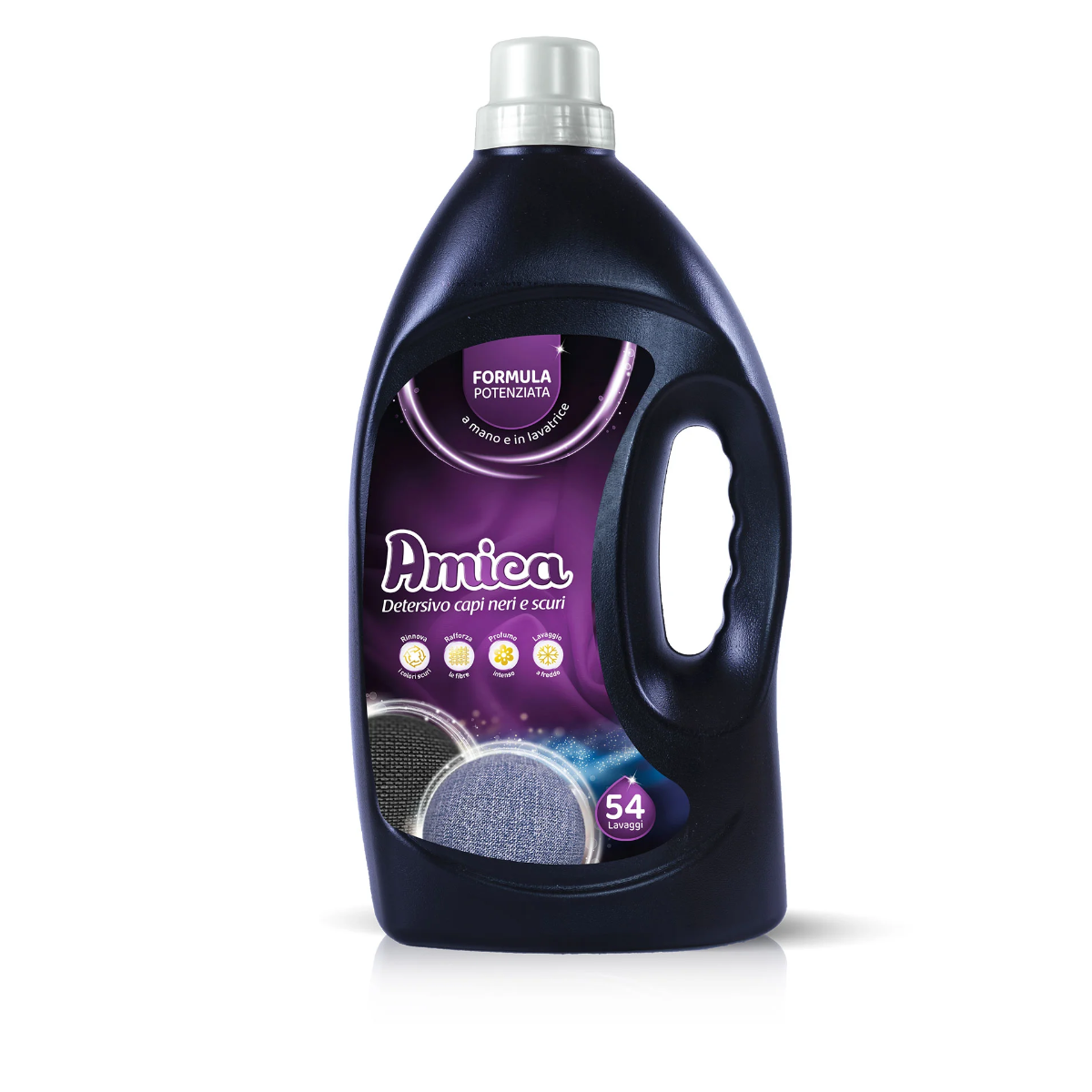 AMICA BUCATO JEANS NERO VIVO 54 LAVAGGI