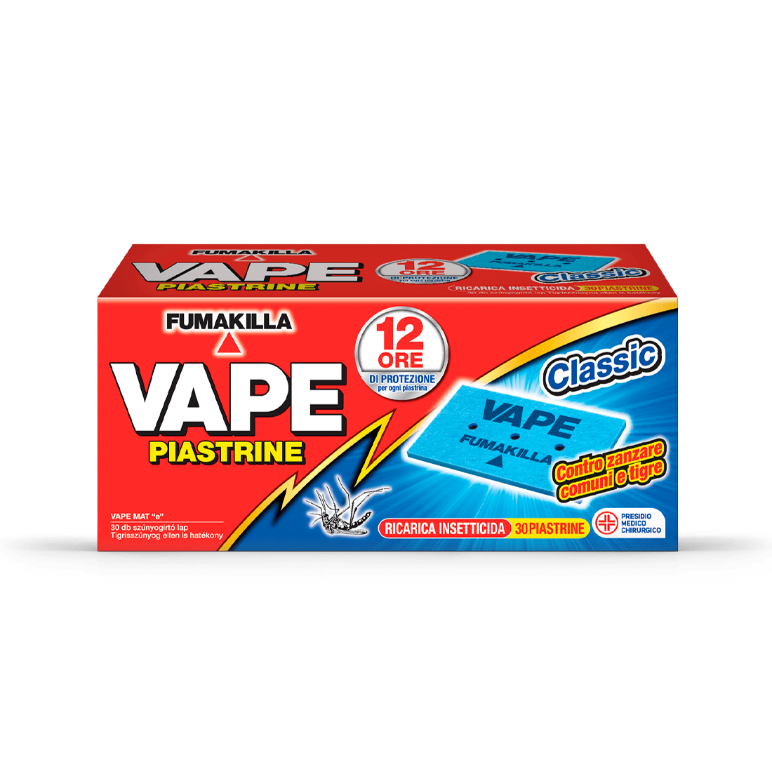 VAPE INSETTICIDA PIASTRINE ZANZARE 30 PZ RICARICA CLASSIC