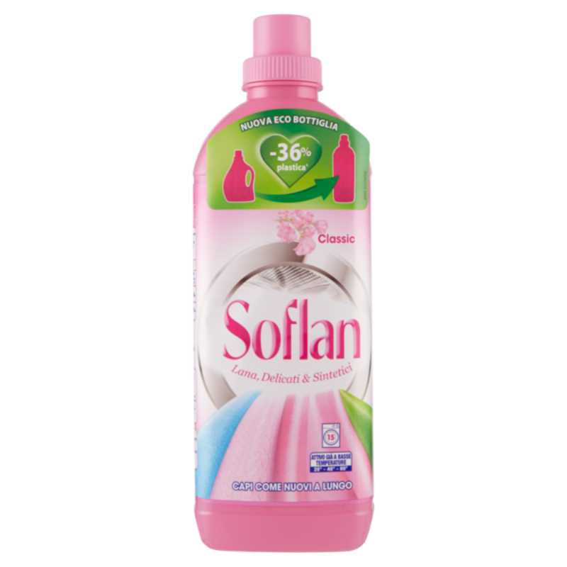 SOFLAN LAVATRICE LIQUIDO ROSA CAPI DELICATI 900 ML