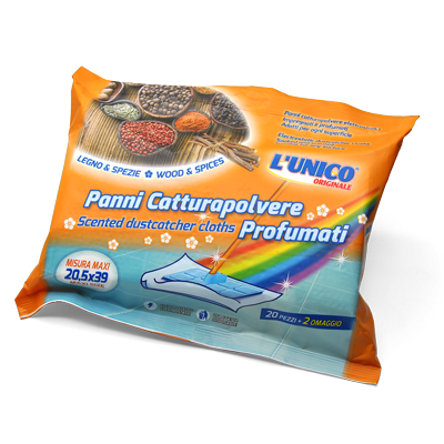 UNICO PANNO PROFUMATO IMPREGNATI 22 PZ LEGNO E SPEZIE