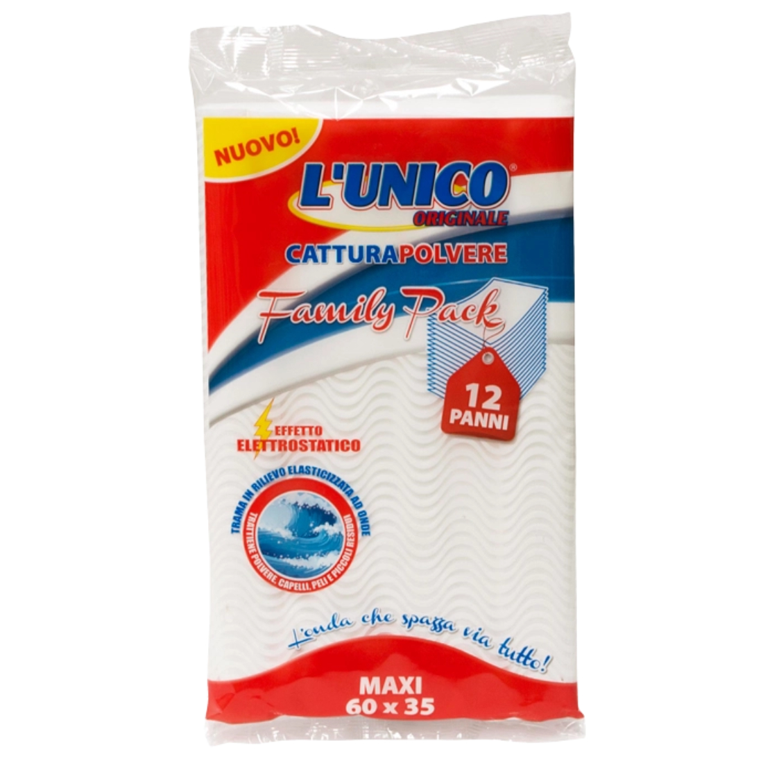 UNICO CATTURA POLVERE 12 PZ MISURA 60X35 FAMILY PACK