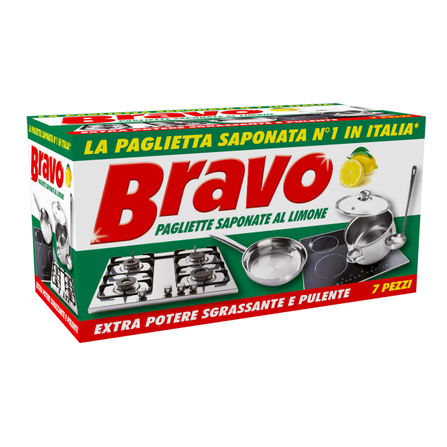 BRAVO SPUGNA SAPONATA LIMONE 7 PZ