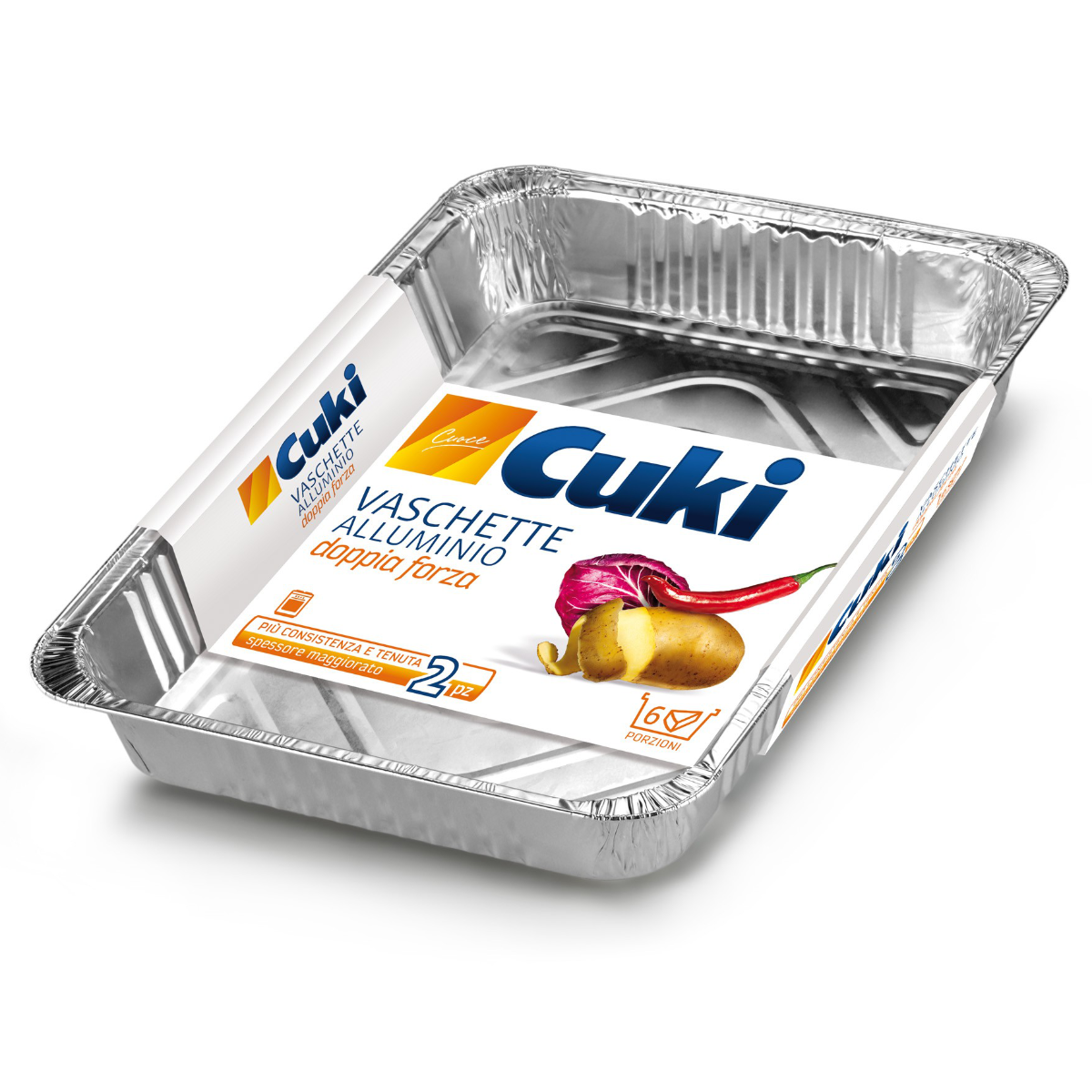 CUKI TEGLIE ALLUMINIO 6 PORZIONI 2 PZ