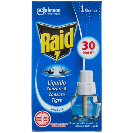 RAID INSETTICIDA LIQUIDO RICARICA 30 NOTTI
