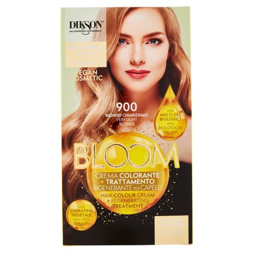 DIKSON BLOOM CREMA COLORANTE 900 BIONDO CHIARISSIMO SENZA AMMONIACA