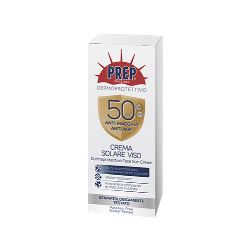PREP CREMA SOLARE VISO SPF 50 ANTIMACCHIA ANTI-AGE 50ML