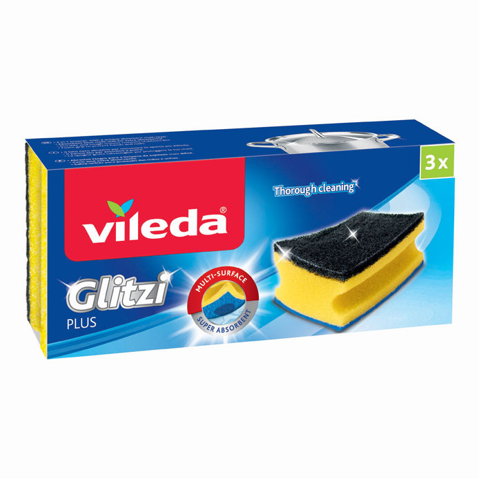 VILEDA SPUGNA GLITZI PLUS 3 PZ