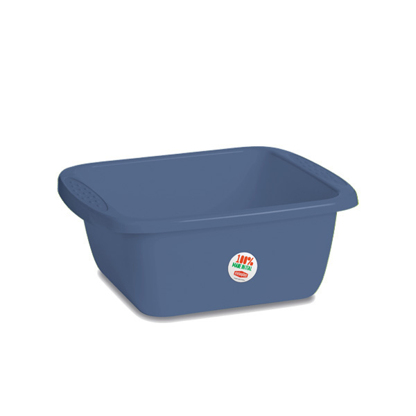 STEFANPLAST BACINELLA RETTANGOLARE LINEA PRIMAVERA 40 CM BLU PALACE 10 LT
