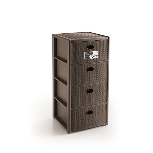 STEFANPLAST CASSETTIERA ELEGANCE 4 CASSETTI TORTORA