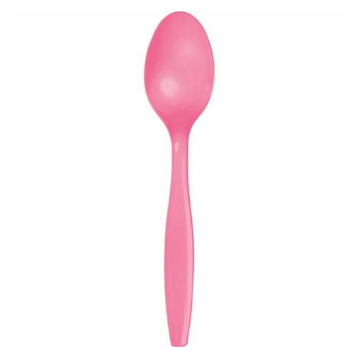 PRIME CUCCHIAI PLASTICA RIUTILIZZABILI 50 PZ ROSA