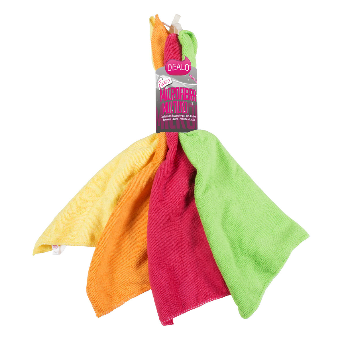 DEALO PANNO MICROFIBRA 40X30 EXTRA MULTIUSO 4 PEZZI