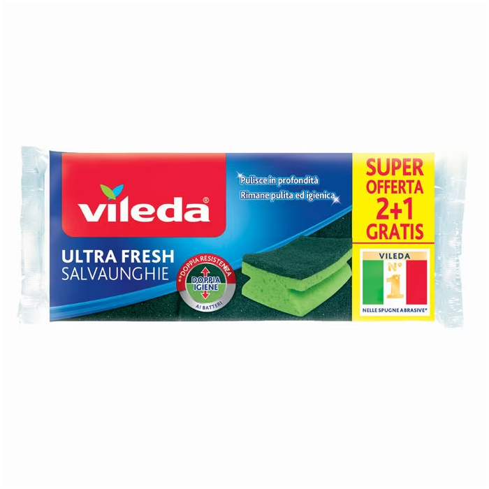 VILEDA SPUGNA ULTRA FRESH SALVAUNGHIA 2+1 PZ
