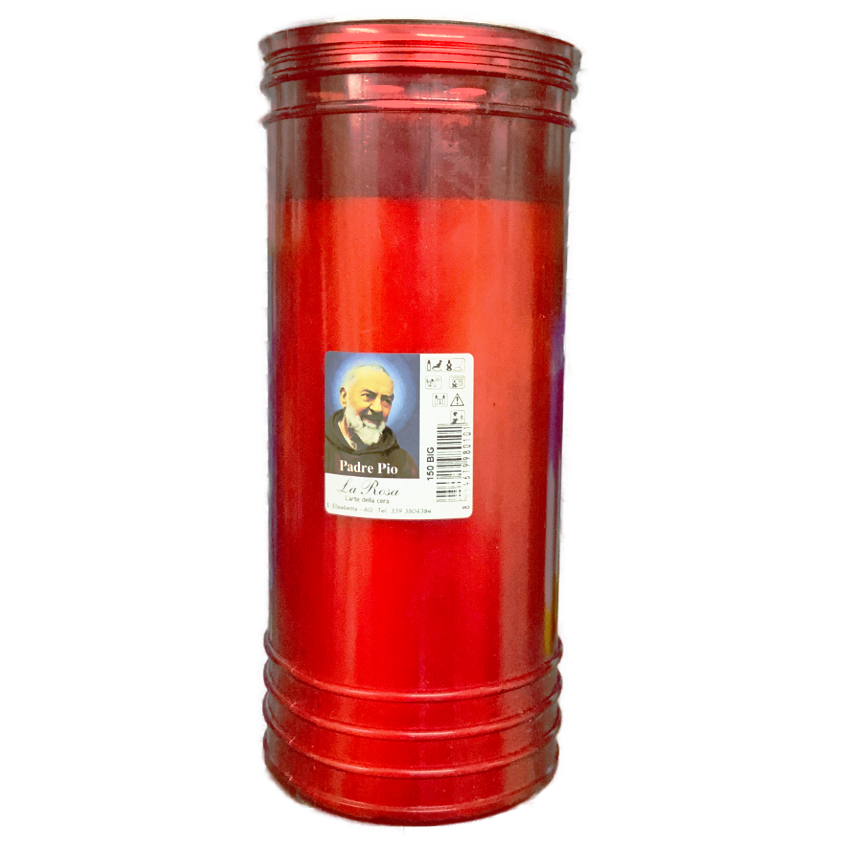CERONI 150 T BIG ROSSO LITURGICO    MISURE: altezza 24 cm, diametro 10,5 cm