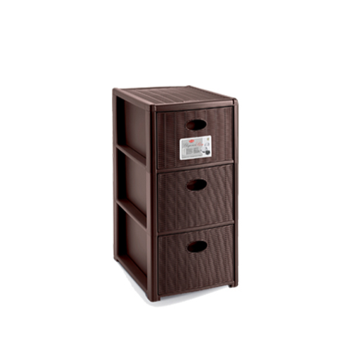 STEFANPLAST CASSETTIERA ELEGANCE SLIM 3 CASSETTI MOKA