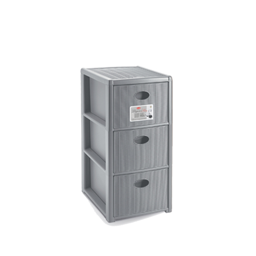 STEFANPLAST CASSETTIERA ELEGANCE SLIM 3 CASSETTI GREY