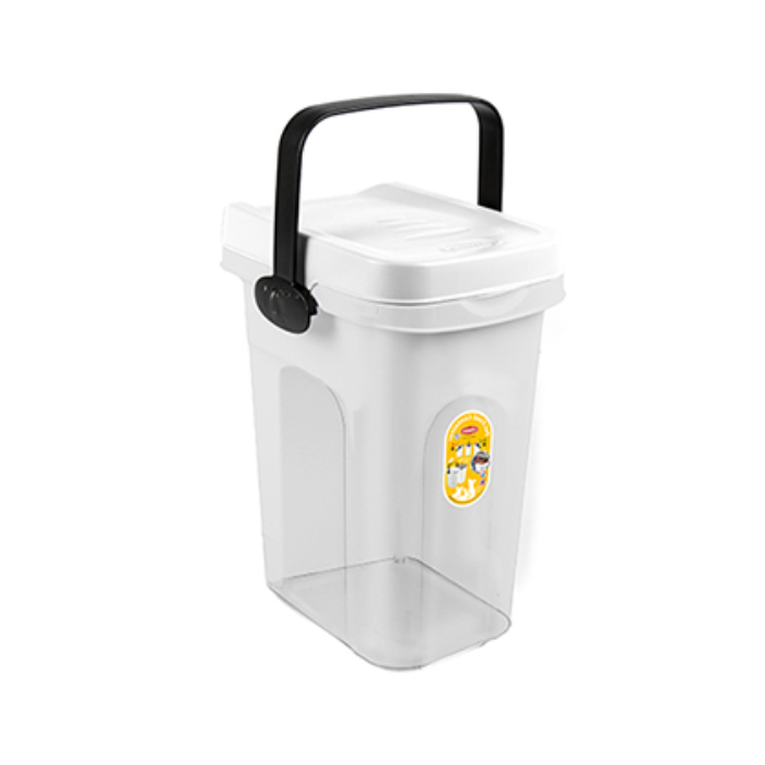 STEFANPLAST CONTENITORE CIBO ANIMALI 7 LT TRASPARENTE COPERCHIO BIANCO CHIUSURA ERMETICA