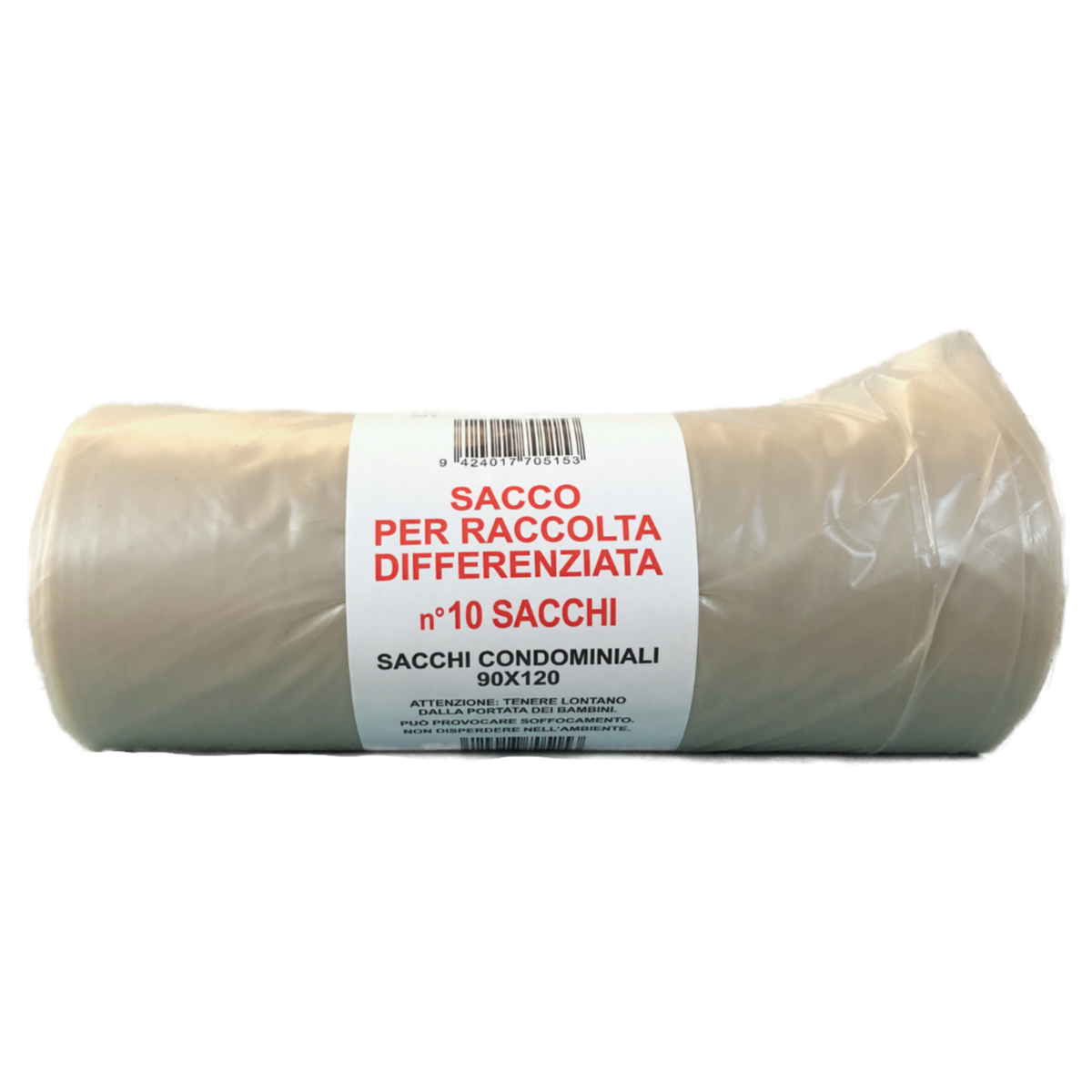 SACCO SPAZZATURA AMBRATO 90X120 1KG 10 PZ