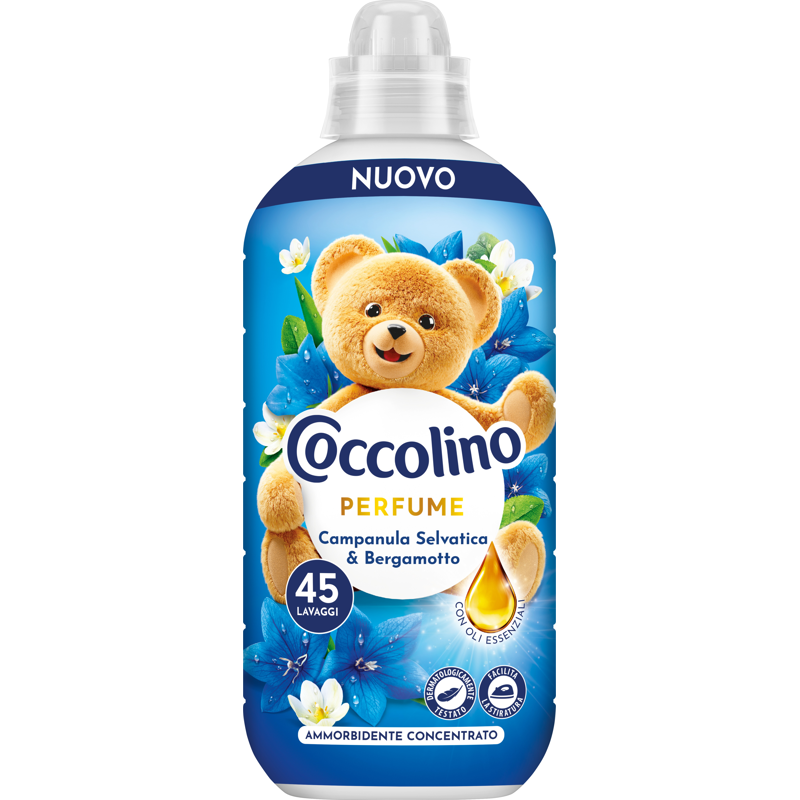 COCCOLINO AMMORBIDENTE CONCENTRATO 45 LAVAGGI 952 ML CAMPANULA E BERGAMOTTO
