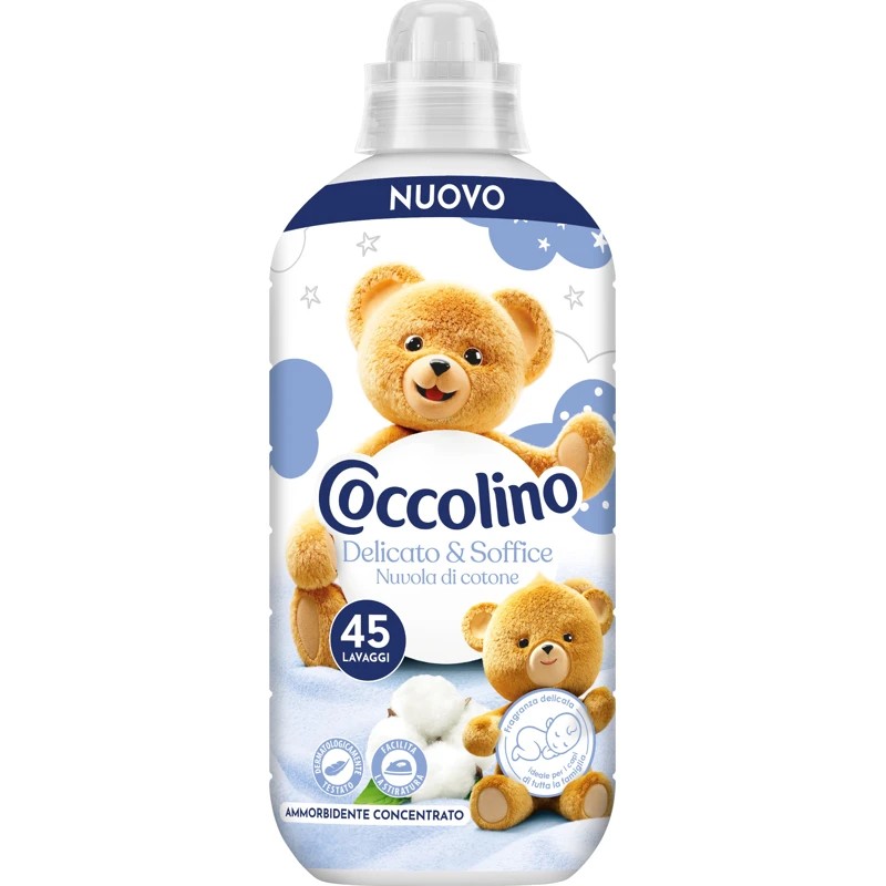 COCCOLINO AMMORBIDENTE CONCENTRATO 45 LAVAGGI 952 ML DELICATO E SOFFICE