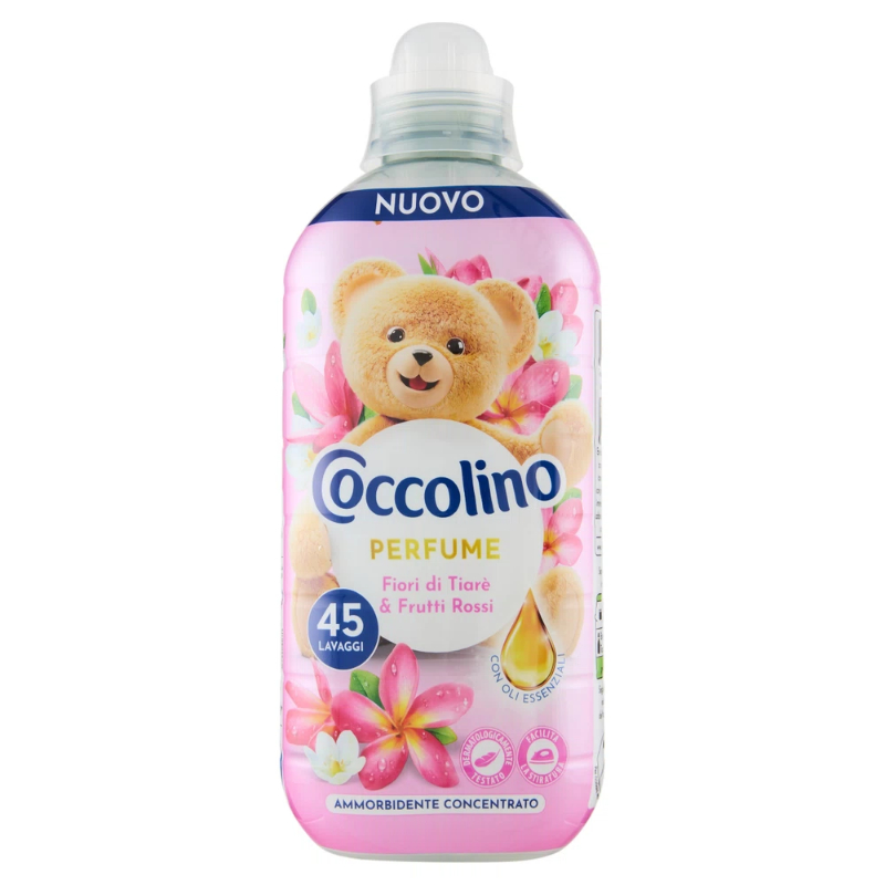 COCCOLINO AMMORBIDENTE CONCENTRATO 45 LAVAGGI 952 ML TIARÈ E FRUTTI ROSSI