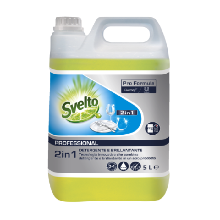 SVELTO LAVASTOVIGLIE E BRILLANTANTE 2 IN 1 PROFESSIONAL 5 LT