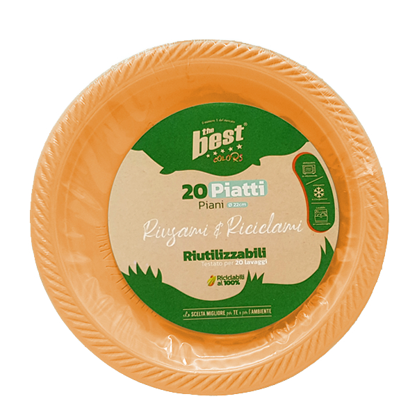 PIATTI PIANI 20PZ RIUTILIZ.I ARANCIO THE BEST
