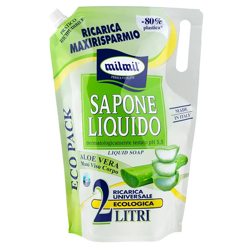 MIL MIL SAPONE LIQUIDO RICARICA 2 LT BUSTA ALOE