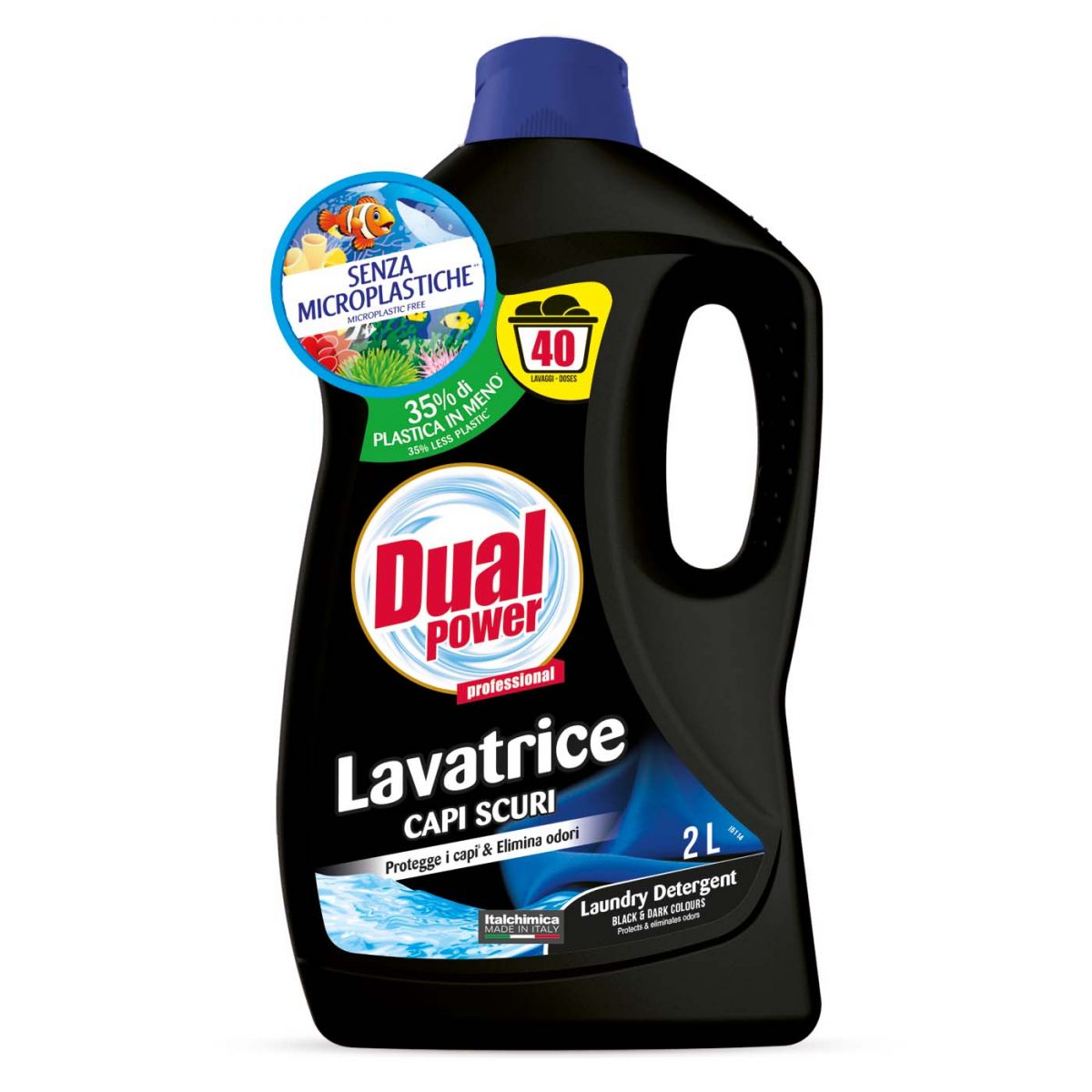 DUAL POWER LIQUIDO LAVATRICE 2 LT 40 LAVAGGI CAPI SCURI