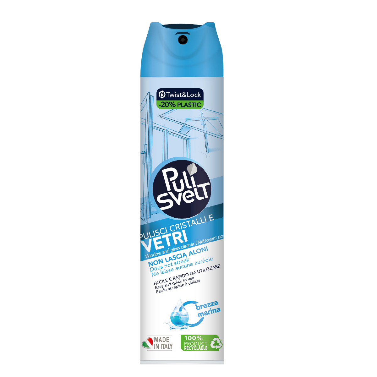 PULISVELT PULISCI VETRI E CRISTALLI 300 ML