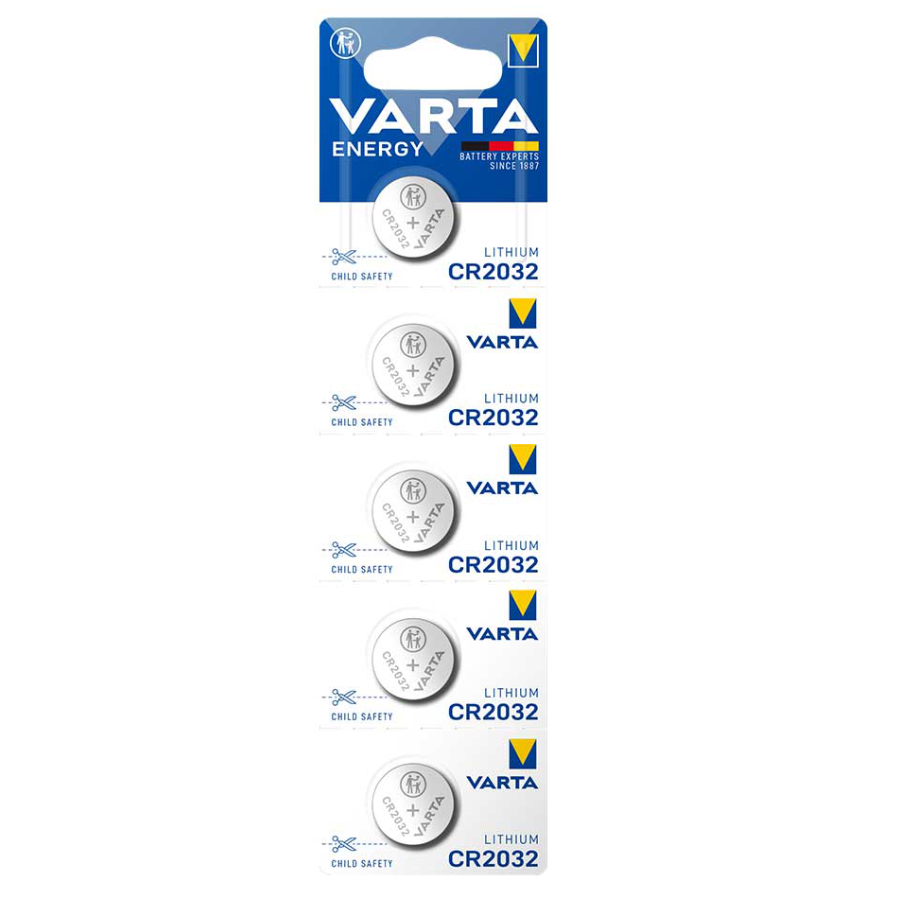 VARTA BATTERIA CR2032 3V PER TELECOMANDI OROLOGI 5 PZ