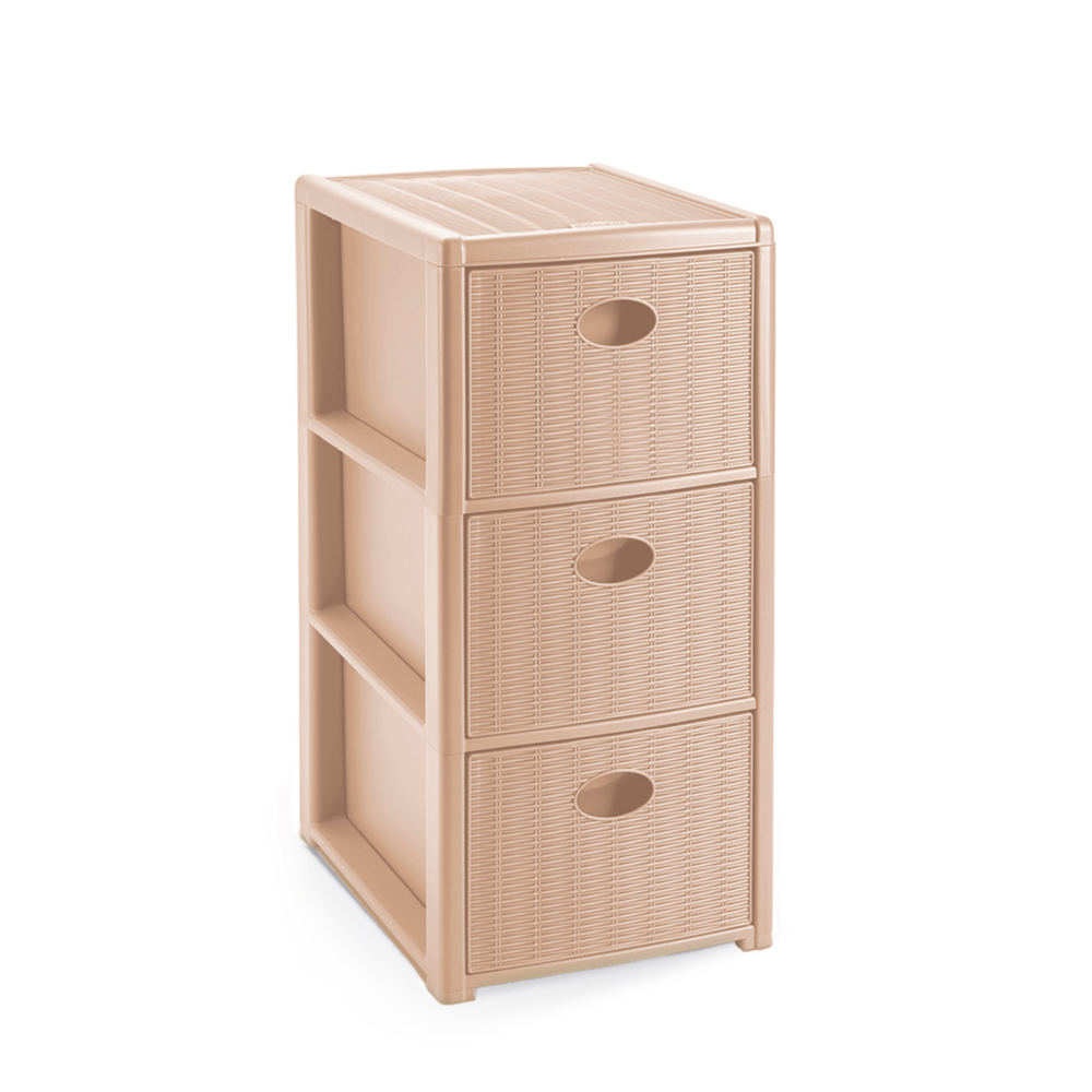STEFANPLAST CASSETTIERA ELEGANCE SLIM 3 CASSETTI CASHMERE