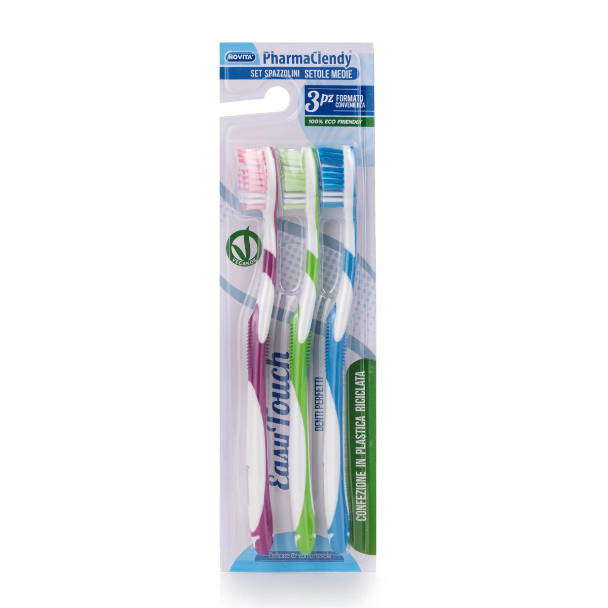 CLENDY SPAZZOLINO MEDIO 3 PZ EASY TOUCH