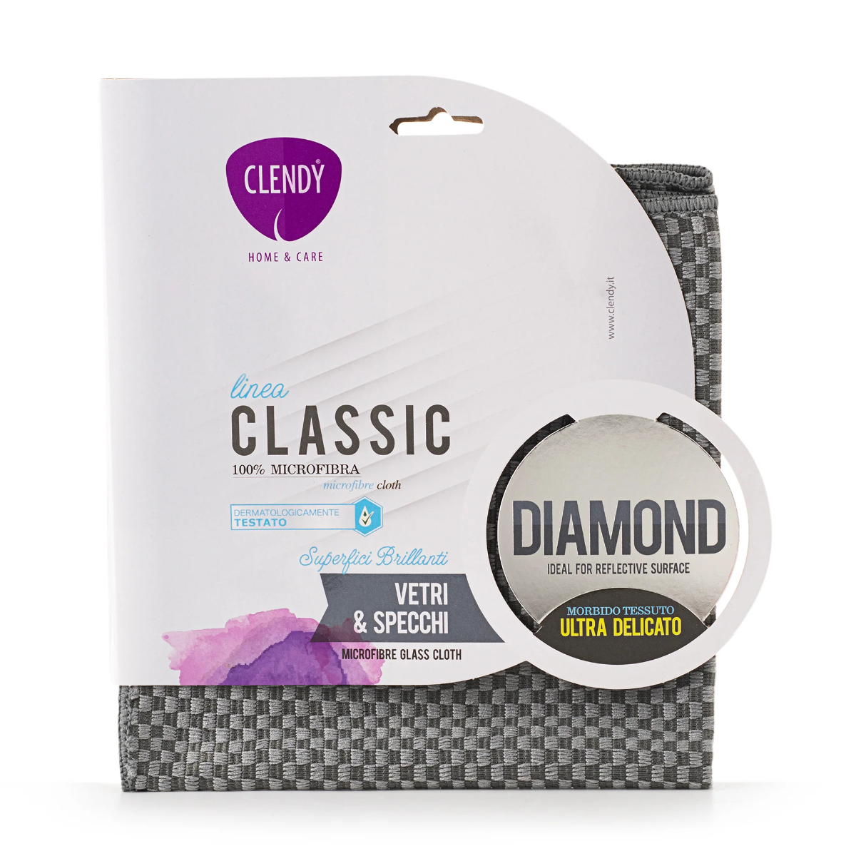 CLENDY PANNO MICROFIBRA DIAMOND VETRI E SPECCHI 36X38 CM