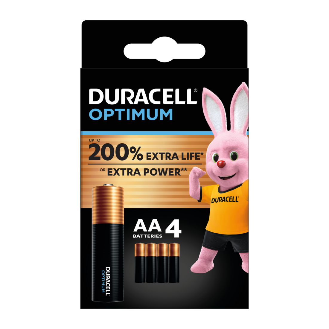 DURACELL BATTERIE OPTIMUM ALCALINE 4 PZ STILO AA