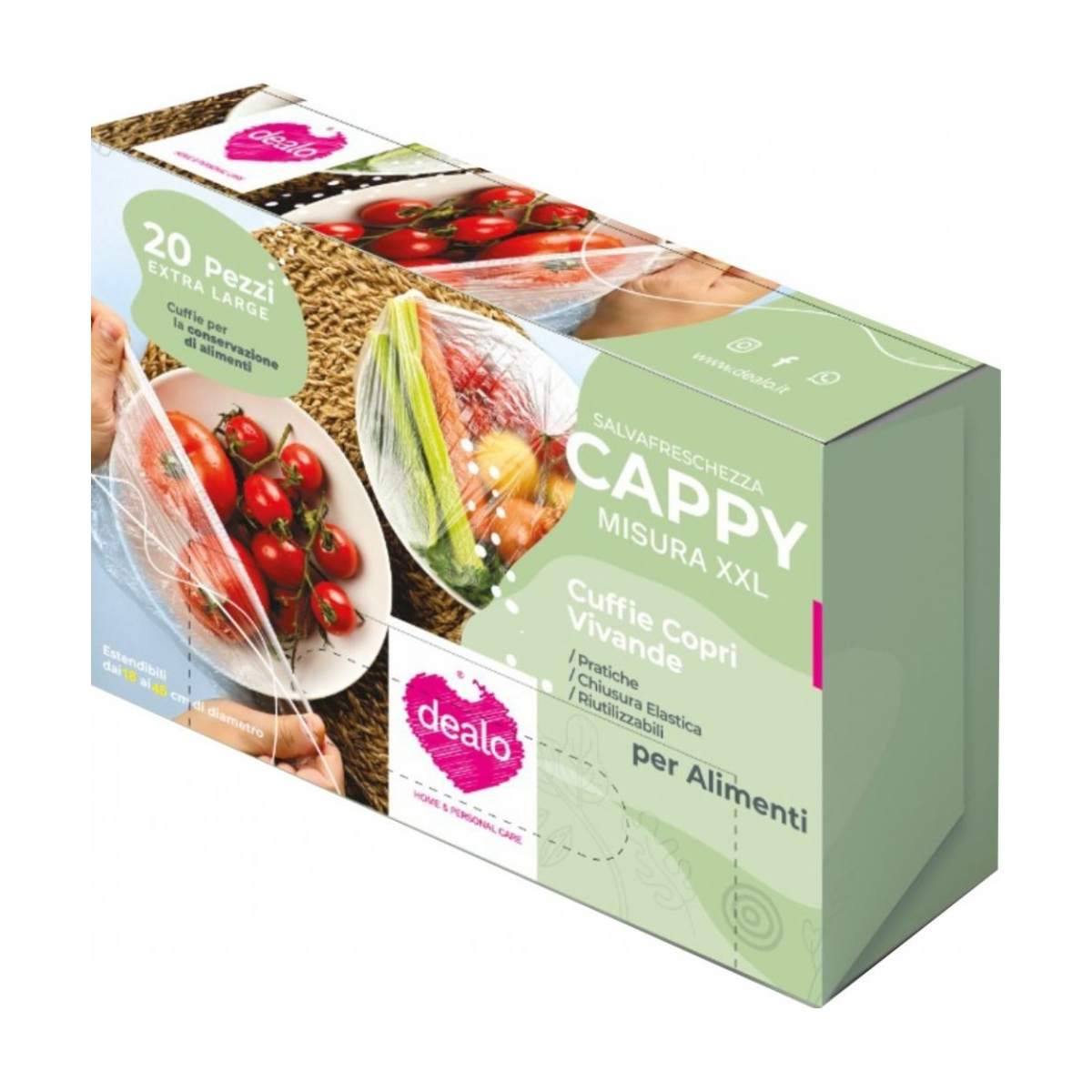 DEALO CUFFIA PER ALIMENTI 20 PZ XL CAPPY